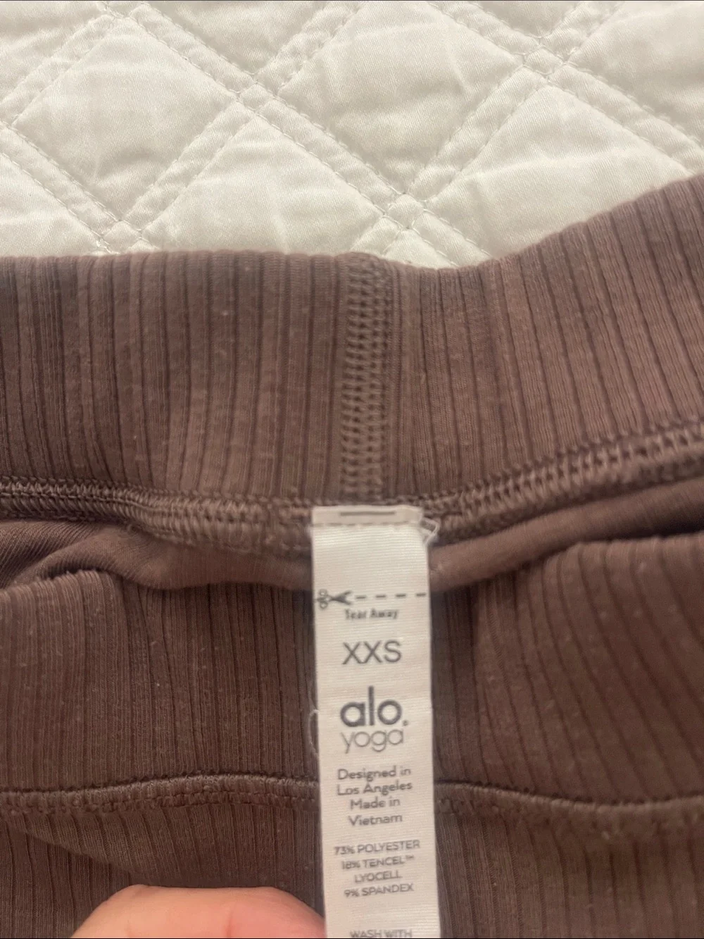 ALO yoga  high waist Ribbed Chocolate Brown Leggings